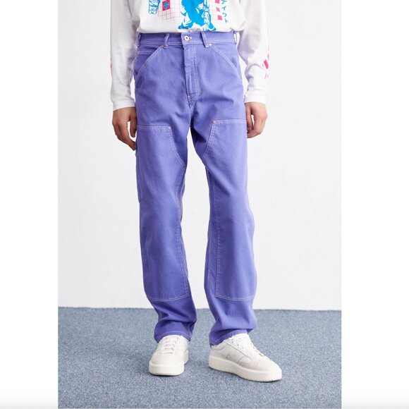 Stan Ray Men's 26 Double Knee Pant Workwear Jeans Blue Iris Purple Cotton Rare - Picture 2 of 14